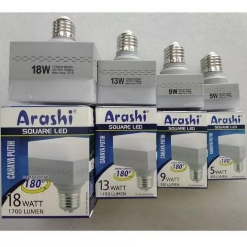 ARASHI square LED 5 Watt / Lampu petak segi 4 GARANSI