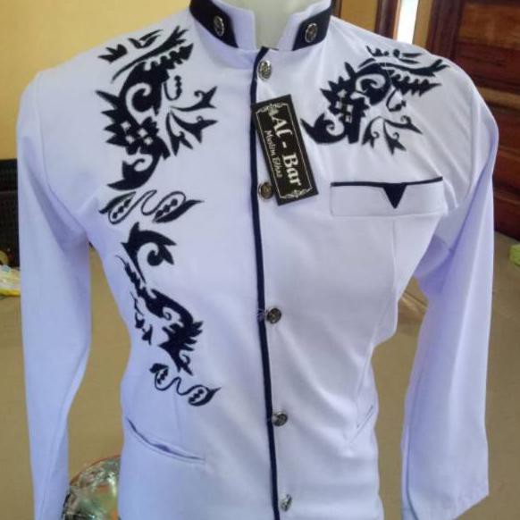 Model Baru.. [PROMO BULAN SYABAN] BAJU JASKO BORDIR MERK ALBAR, SERAGAM HADROH, BAHAN HIGH TWIST