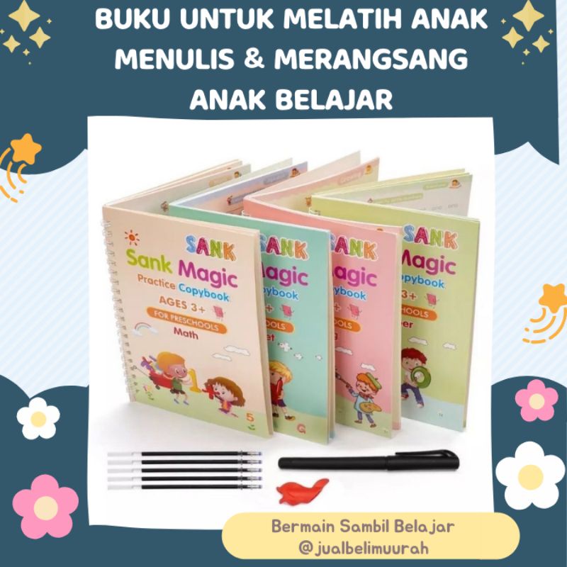 

sank magic book set buku belajar menulis buku tinta ajaib