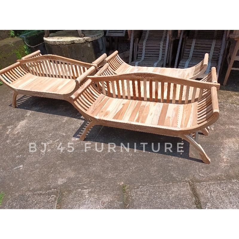 BANGKU YUYU MENTAHAN KAYU JATI | BANGKU YUYU FURNITURE JATI | BANGKU TERAS YUYU JATI