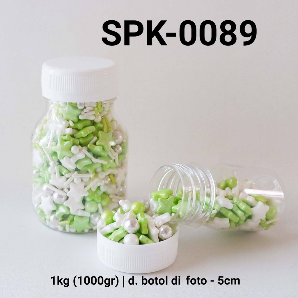 

SPK-0089 Sprinkles sprinkle sprinkel 1kg 1 kilo bintang hijau putih yamama baking grosir murah sprinkles cake dekorasi mutiara trimit decoration story sprinklestory sprinklesstory sprinkle story yamama baking