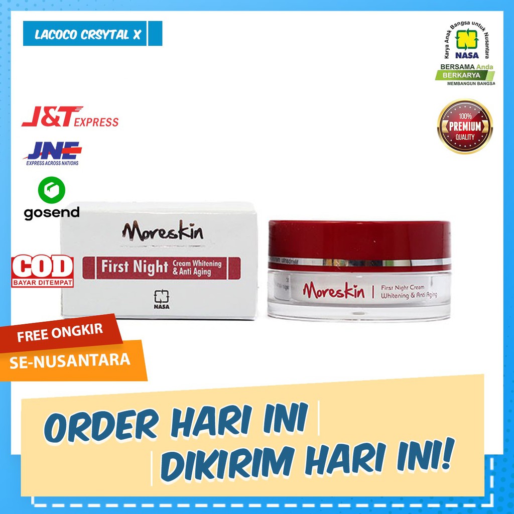 

Moreskin first day & night anti aging nasa /menjaga elastisitas kulit