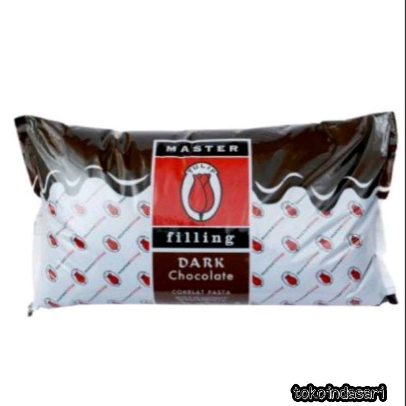 

Coklat Filling Tulip Dark Chocolate | Coklat Tulip Filling 1kg(Repack)