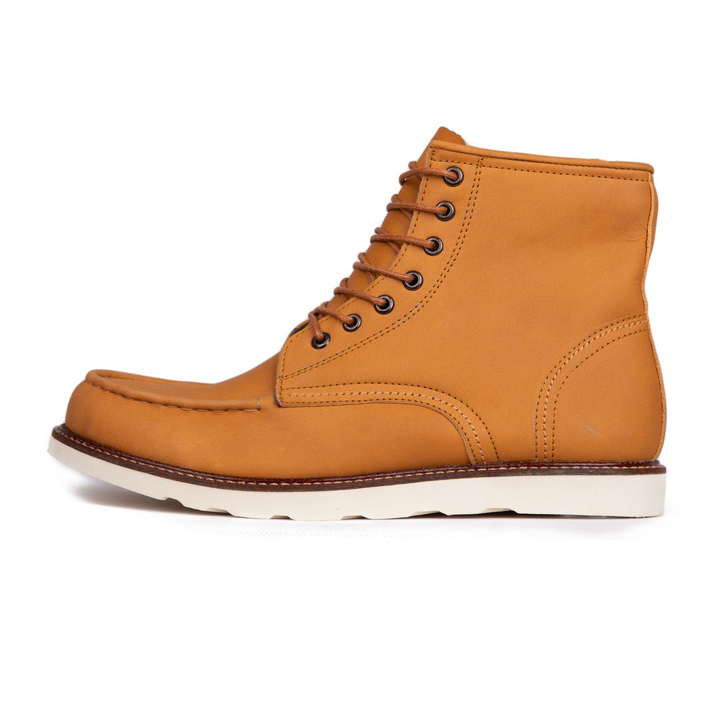 Sepatu Boots Kulit Pria Walkers Series Wb Tan - walkers