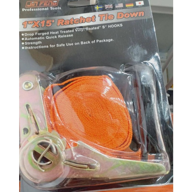 Ratchet Tie Down 5meter 1"X15'