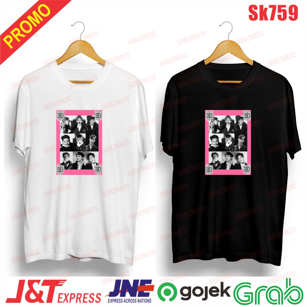 MURAH!!! KAOS EXO MEMBER FOTO SK759 UNISEX COMBED 30S