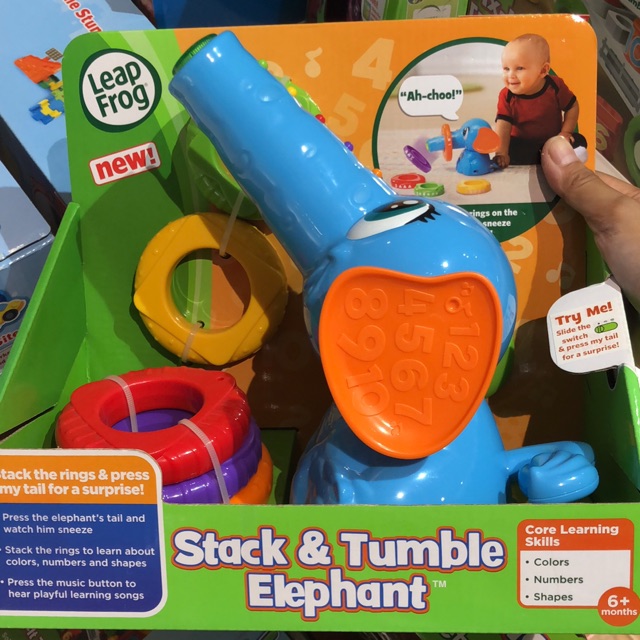 Leap frog stack tumble elephant leapfrog mainan bayi sounds toy bunyi edukasi
