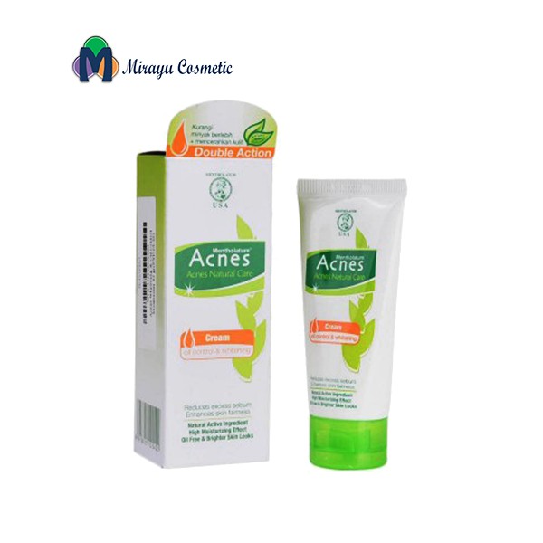 Acnes Natural Care Oil Control & Whitening Cream 40gr / Pelembab Wajah