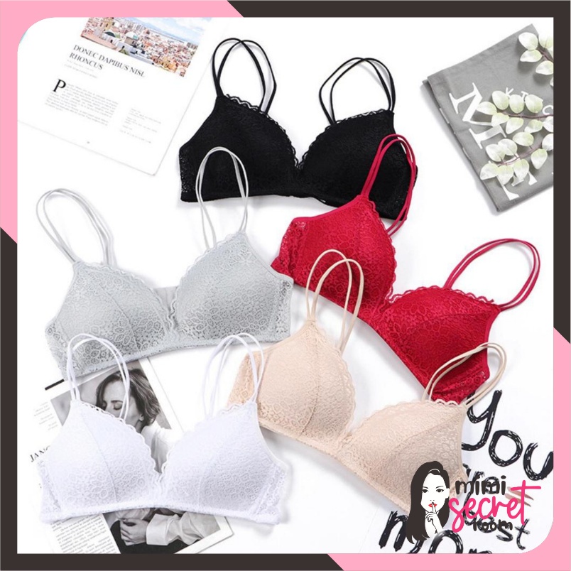 ❤ MIMI ❤ Bra BH Push-Up Jepang Sexy One-Piece Tanpa Kawat Bahan Wanita Murah