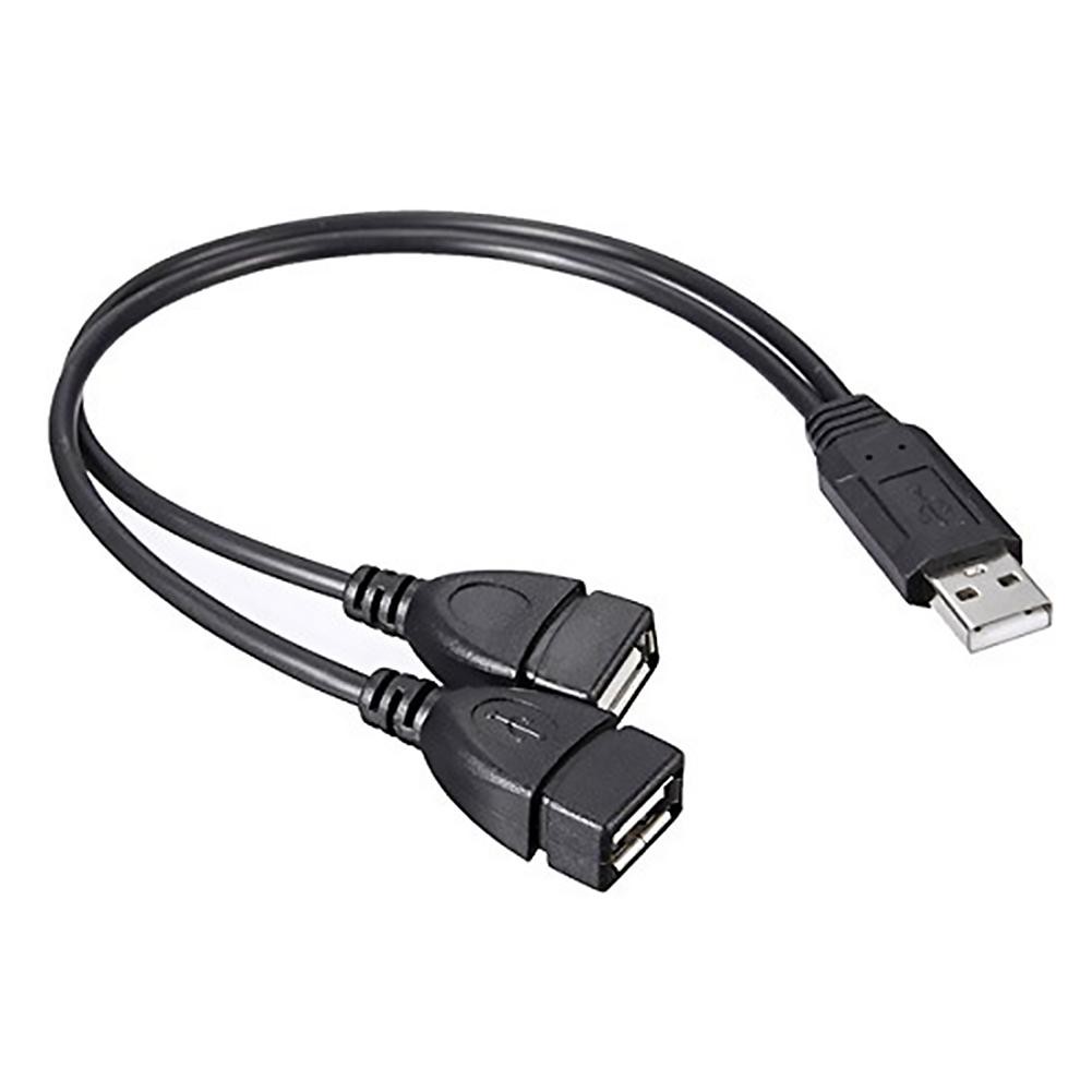 MOJITO 30cm USB2.0 Male to Dual USB Female USB Charging Power Cable Extension Cord