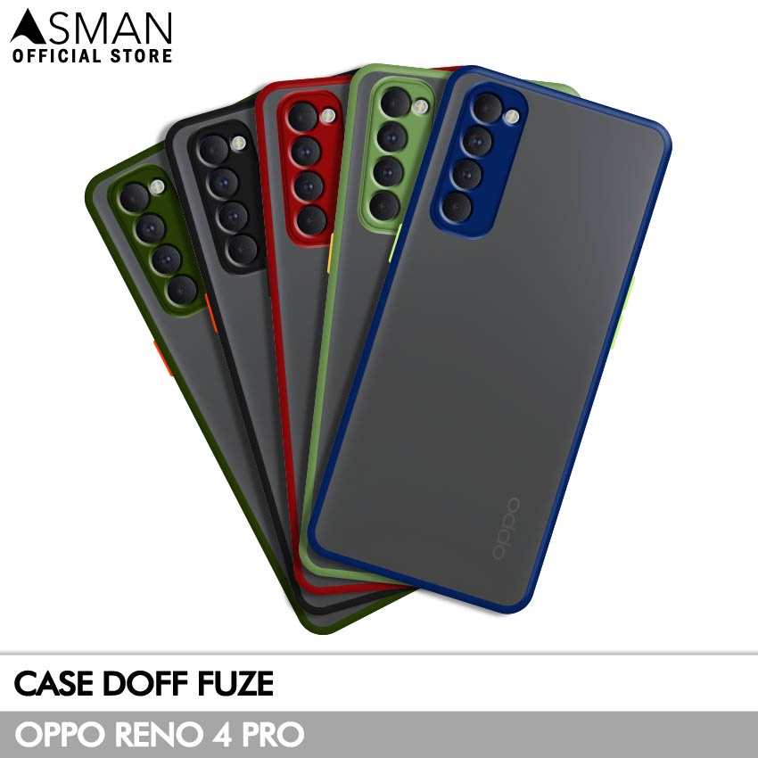 Asman Case Oppo Reno 4 Pro Doff Fuze Premium Shield Protector