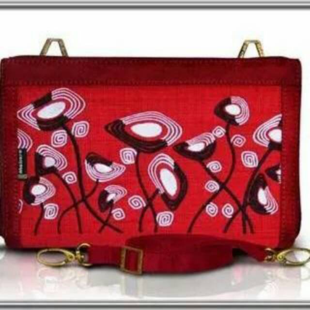 Dompet/Tas etnik HPO Makara Red Zhupa