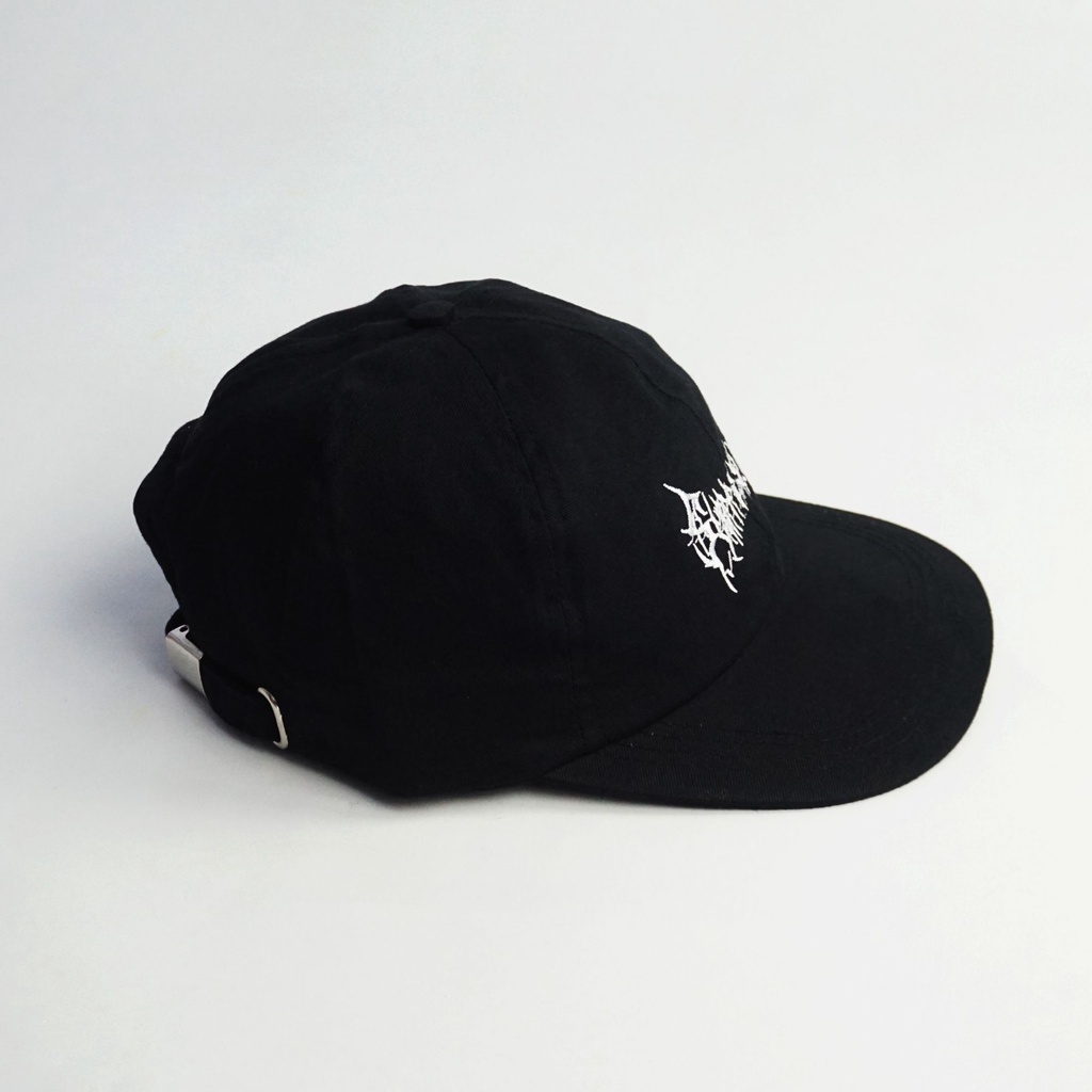 TOPI BASEBALL HITAM / POLOCAPS HITAM bordir supply.co