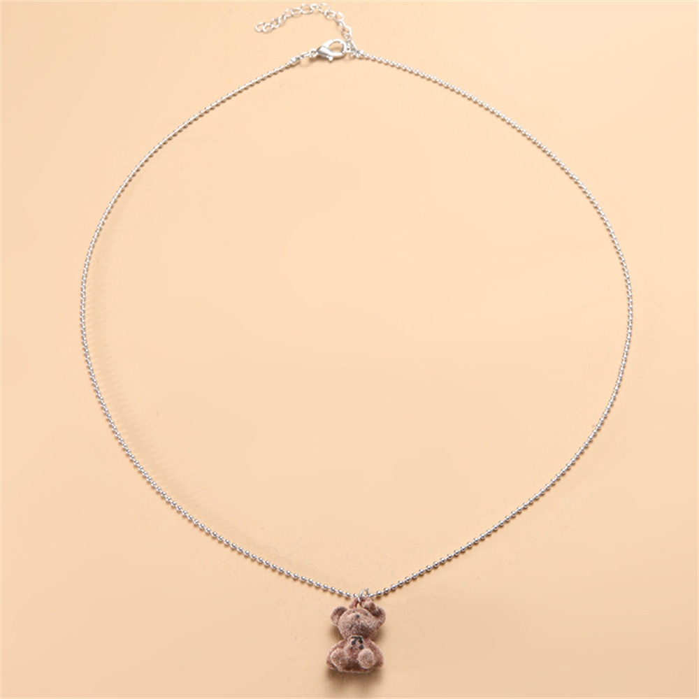 【COD Tangding】Bear Pendant Necklace Chain Cute Child Simple Jewelry Accessories Fashion