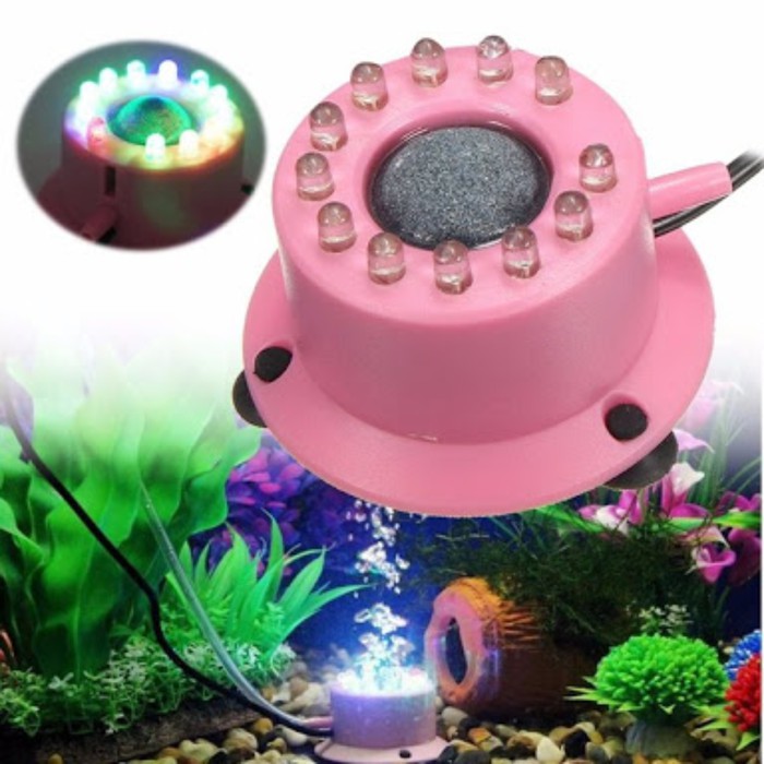 Horisea Mini Colorful Bubble Lamp Lampu gelembung udara AeratorAquarium