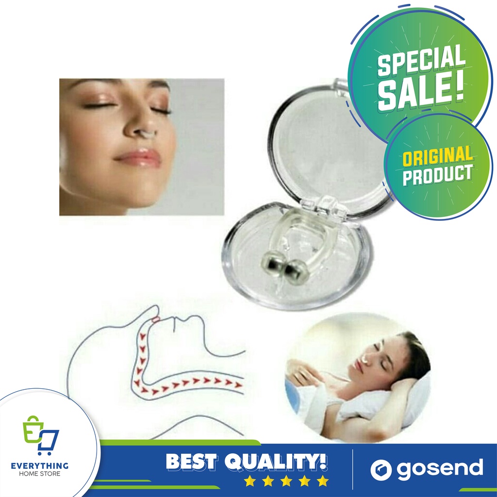 SleepHack Anti Dengkur Alat Anti Dengkur Jepit Hidung Magnetik dengan Gel Silikon untuk Mengurangi N