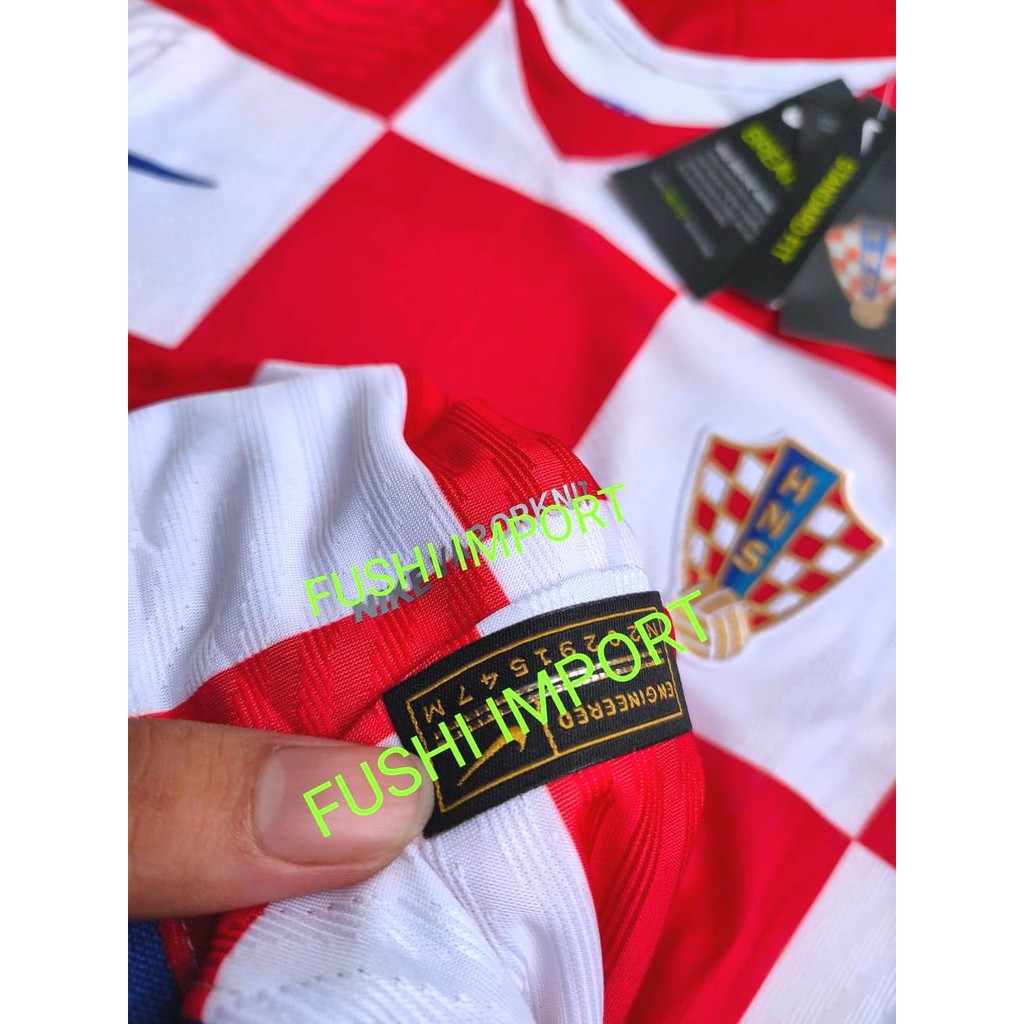 HQ PLAYER ISSUE - JERSEY BOLA KROASIA HOME EURO CUP 2021 VAPORKNIT HIGH QUALITY IMPORT