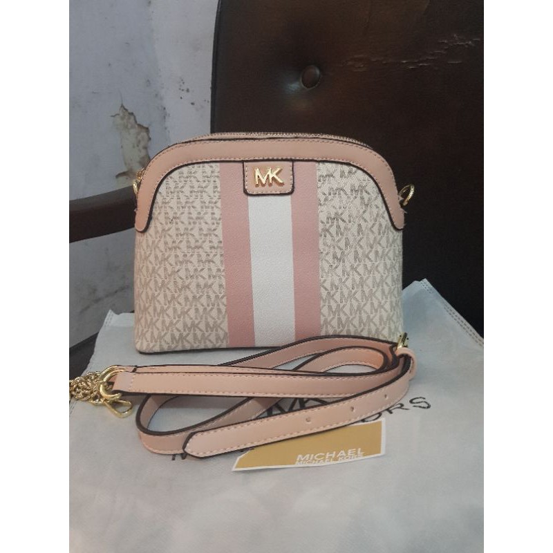 NEW MK cindy dome crossbody white
