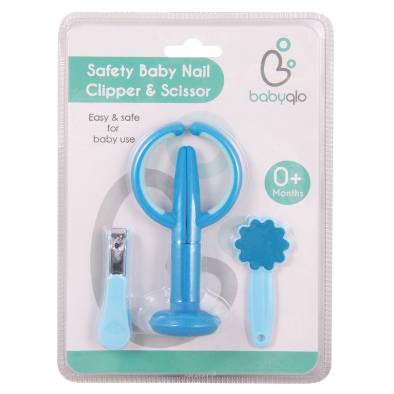 Babyqlo Safety Baby Nail Clipper &amp; Scissors Set  BQ-MN9002 - Gunting Kuku Bayi Set