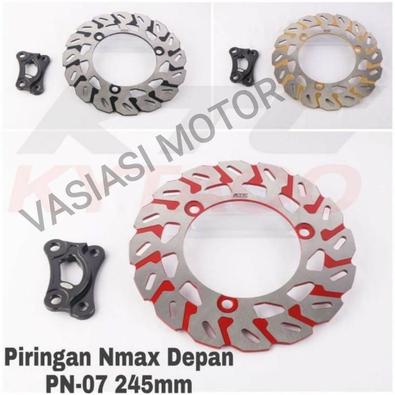 PIRINGAN CAKRAM DEPAN BELAKANG KTC KYTACO ORIGINAL NMAX OLD AEROX OLD 245MM PN-07 PLUS BRACKET