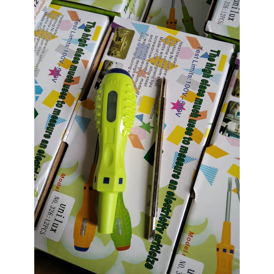 (COD) OBENG TESPEN MAGNET BESAR 17CM PLUS MINUS - Tespen Magnet Besar-Test Pen-Obeng Tes Arus Listrik-Tes Pen
