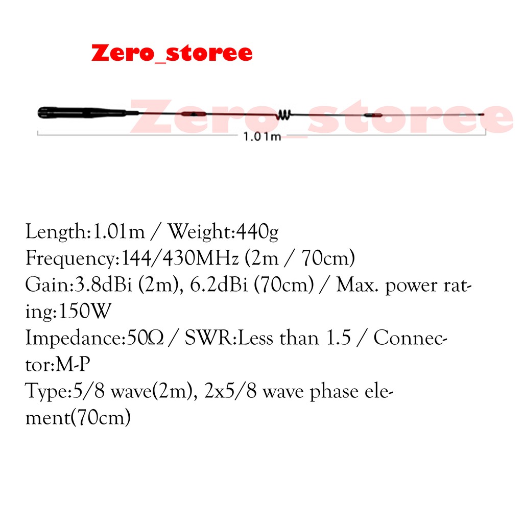 Diamond NR240C Antena Mobil Dualband Ori VHF UHF NR240 Antenna NR-240C