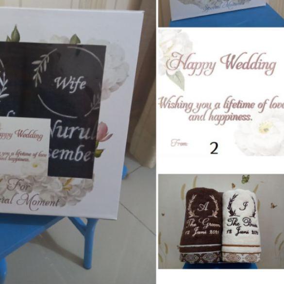 

✤ BOX HANDUK COUPLE UNTUK 2 HANDUK (FREE WEDDING CARD) ☺