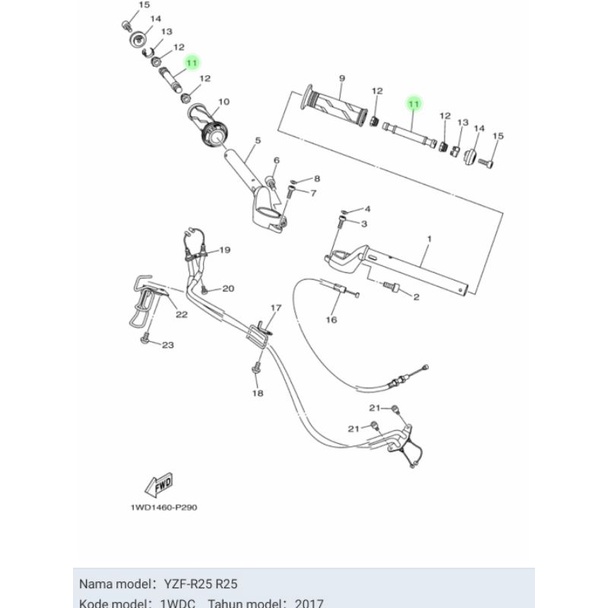 WEIGHT AS JALU STANG NMAX R25 R 25 ASLI ORI YAMAHA 1WD F622H 00