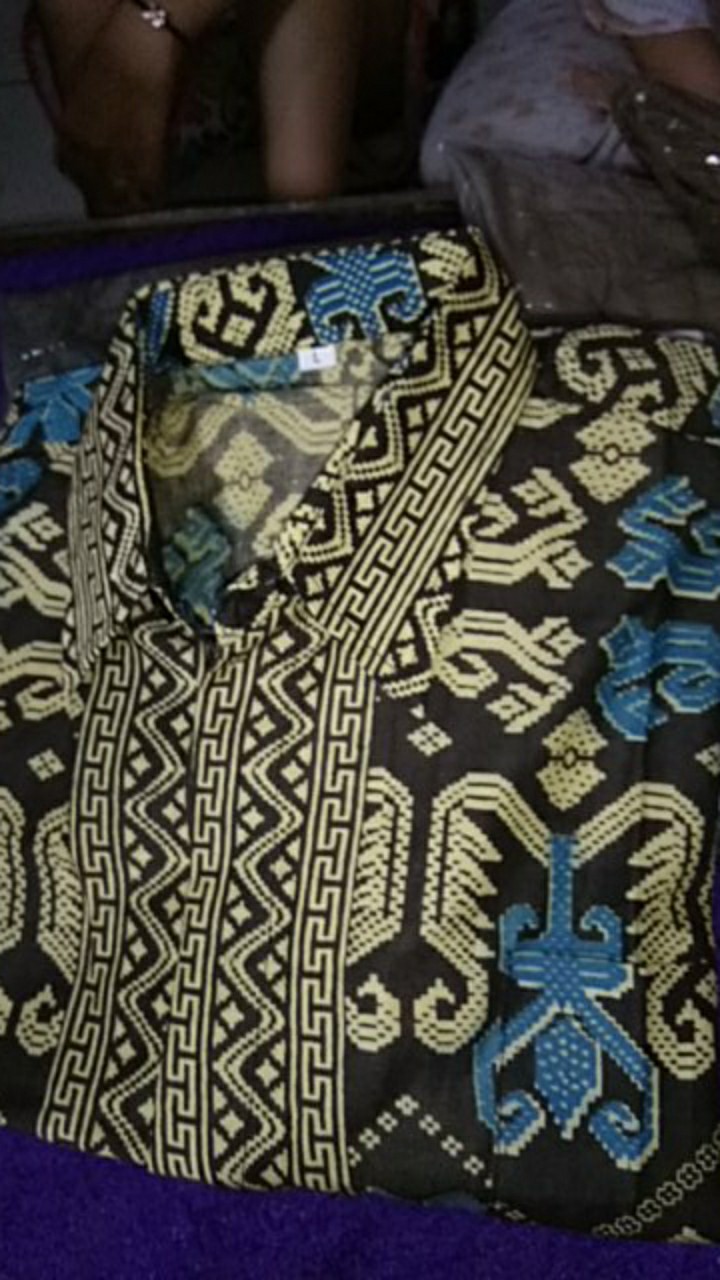 Kemeja Batik Pria Baju Kerja Motif Bunga Mekar Bac77 Hem Batikpria Murah M L Xl Xxl