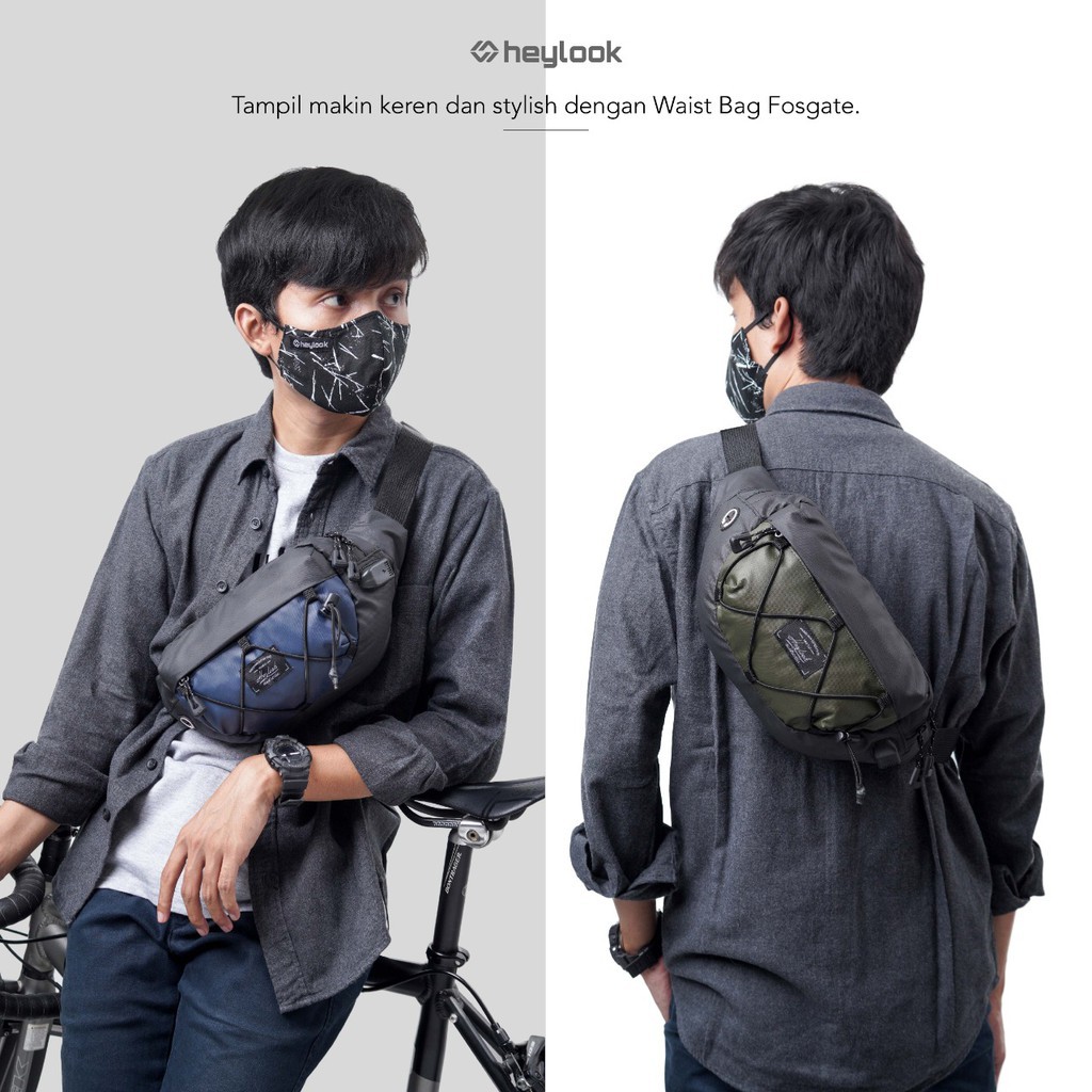 [BISA COD] Tas Selempang Anti Air / Fosgate Waistbag Waterproof / Tas Selempang Pria