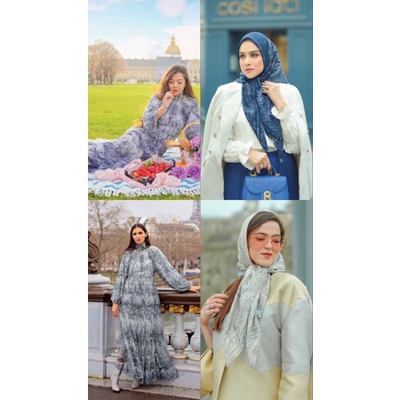 BUNDLE BENANG JARUM X MMHUILLET - EL MAR MINORCA LONG DRESS GREY SIZE L