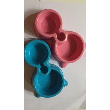 Tempat makan + minum kucing lucu