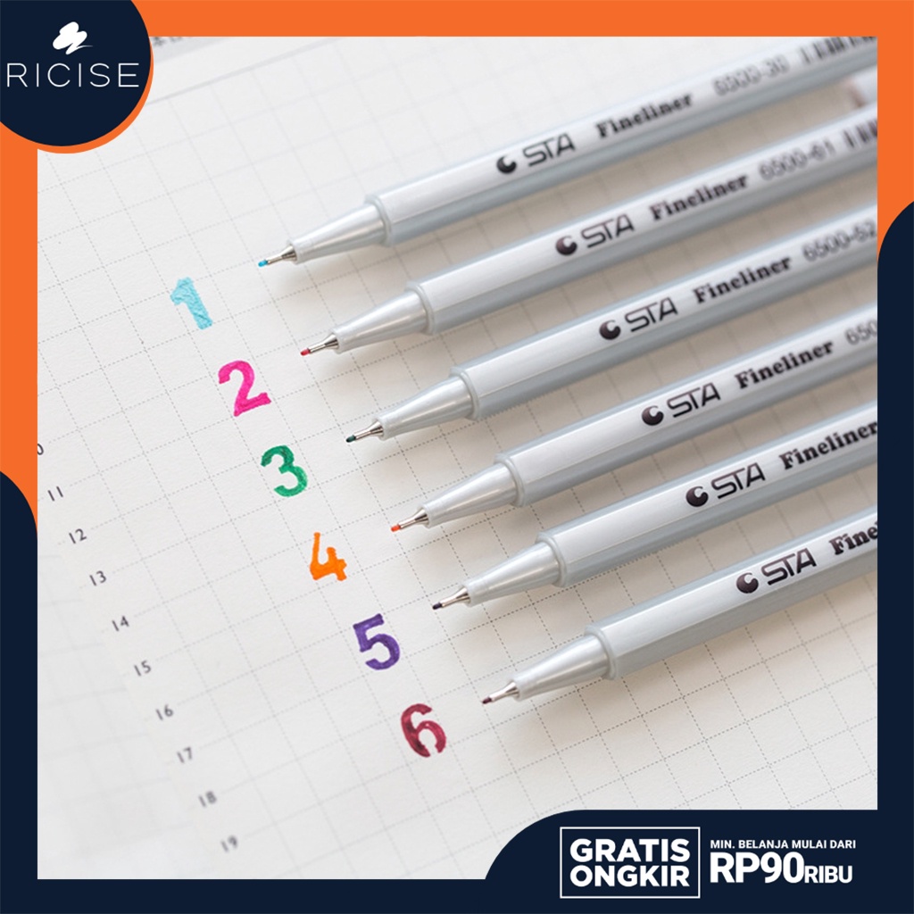 

RICISE - Pulpen Gel Warna Glitter Coloring Pen Scrapbook Journal Stationary Aesthetic - STA28