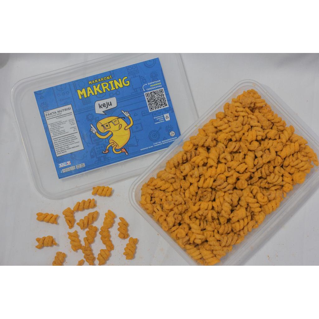 

Makaroni Makring Spiral 200gr Rasa Keju Snack Makanan Ringan Cemilan Homemade