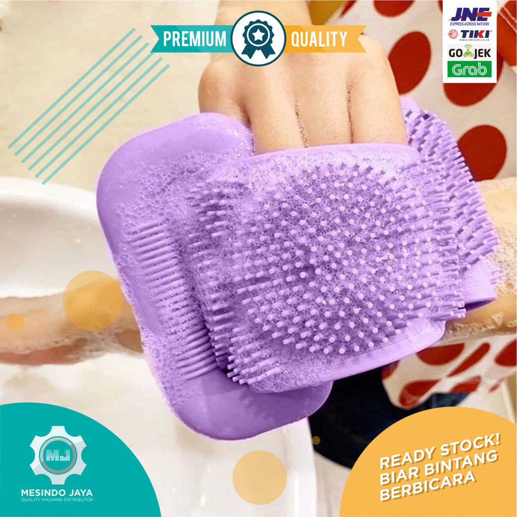 SIKAT PUNGGUNG SILIKON MANDI SCRUBBER DUA SISI MULTIFUNGSI Bath Towel Rub Brush