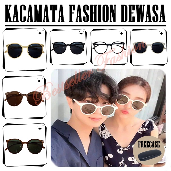 Kacamata Hitam Wanita Pria Fashion Sunglasses Eyewear Frame Import Kacamata Fashion Korea FREECASE