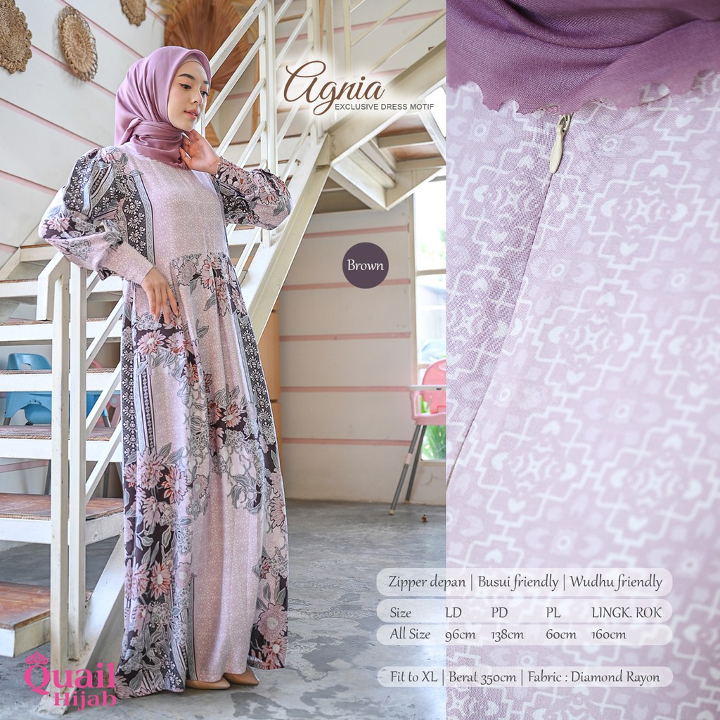 DRESS QUAIL HIJAB AGNIA