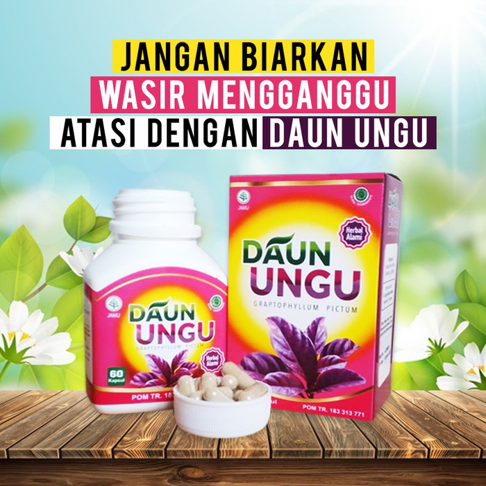 [ORIGINAL] KAPSUL DAUN UNGU PREMIUM SUPLEMEN HERBAL ATASI AMBIEN DAN WASIR