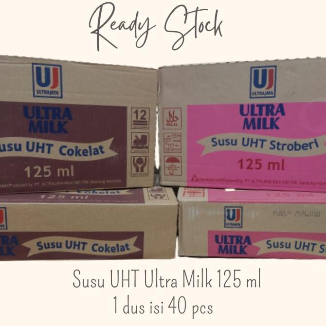 

(BISA COD) Susu Ultra Milk 125 ml Susu UHT Cokelat Strawberry STOK TERBATAS Kode 1251