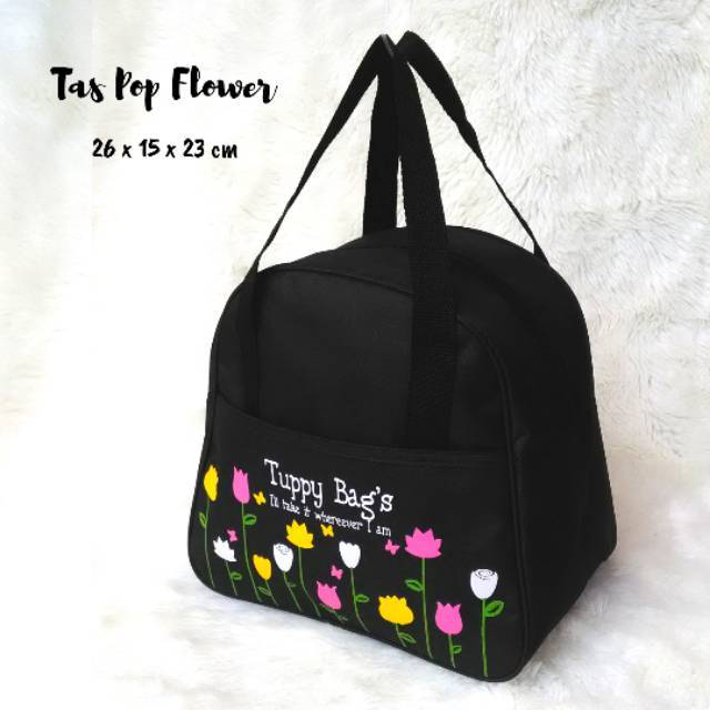 TAS POP FLOWER / TAS BEKAL MAKAN / LUNCH BAG / HAND BAG /  TAS JINJING / TAS TRAVEL / TAS SEKOLAH