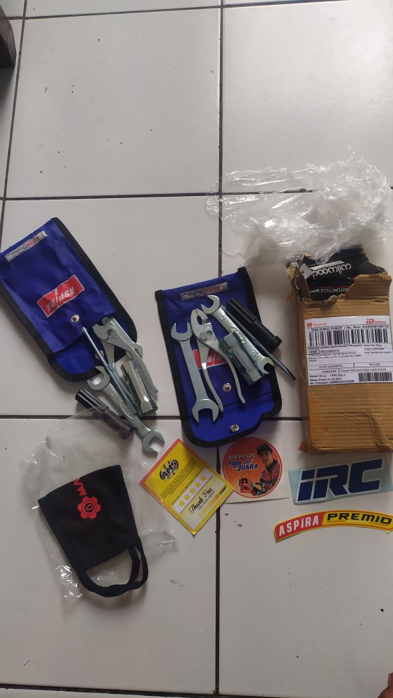 Toolkit Motor / Tool Set Aspira 5pc  Kunci Busi / Tang / Obeng + / - Kunci Pas 10 / 12 Dan 14 / 17