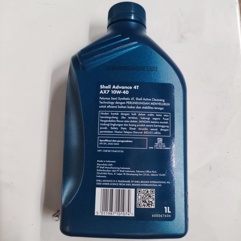 Oli Shell Advance AX7 10W40 1 Liter