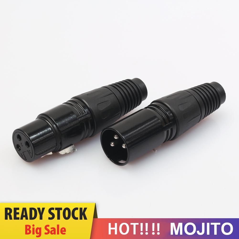 5 Pasang 3 Pin Xlr Female Jack Snake Plug Audio Konektor Kabel Mikrofon