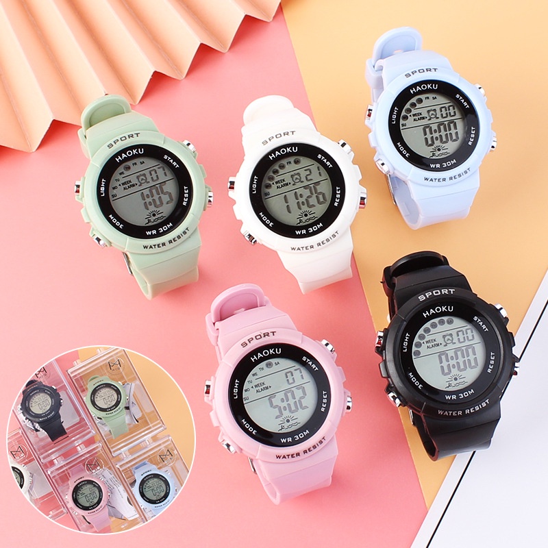 Jam Tangan Wanita A0137 Fashion Silicone Digital Watch