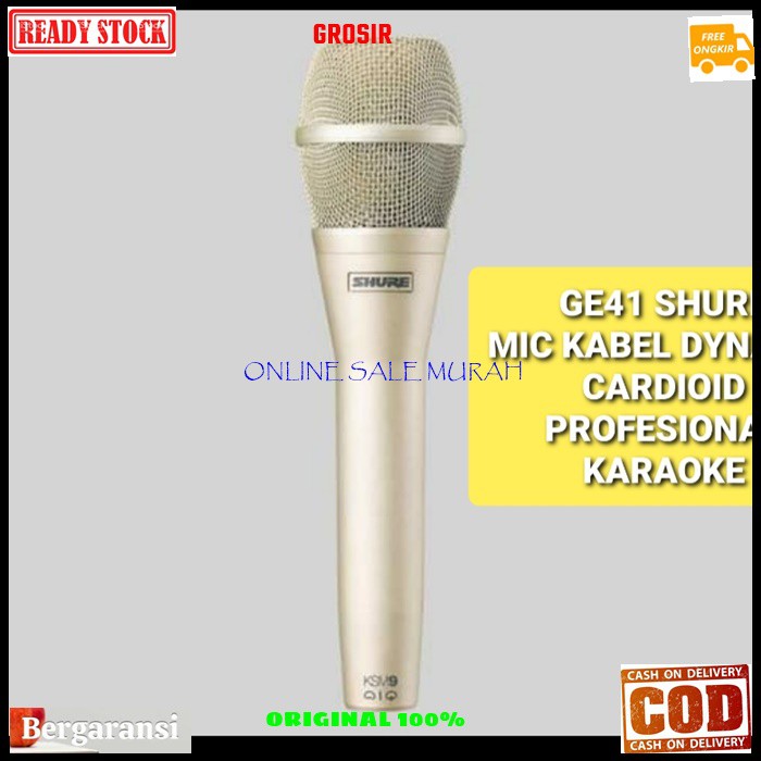 G41 Shure Mic kabel Microphone dynamic cardioid profesional karaoke vocal vocal audio sound mik pengeras suara pro profesional vokal mikrophone G41  BISA DIGUNAKAN SEGALA JENIS AUDIO SOUND  LANGSUNG NYALA TANPA PAKAI BATERAI  Bahan dari besi metal  1bh mi