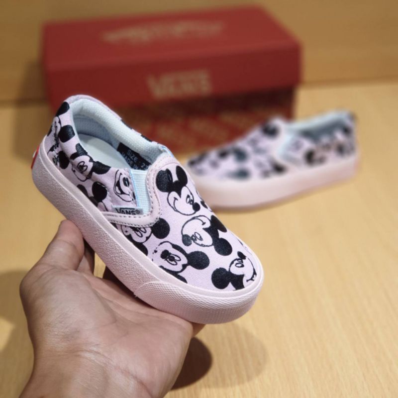 SEPATU SLIP ON ANAK PEREMPUAN SEPATU ANAK WANITA SEPATU VANS ANAK PEREMPUAN MICKEY MOUSE KADO