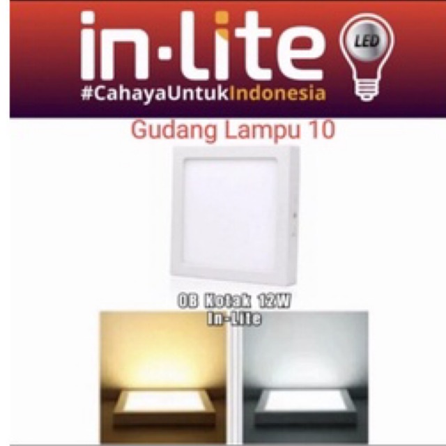 Lampu Downlight LED Panel 12 Watt Outbow Inlite