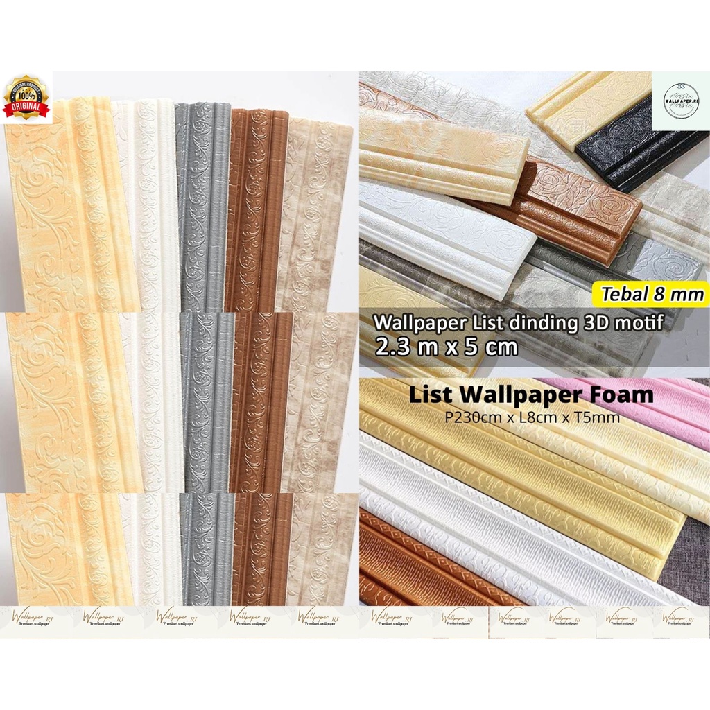 LIST WALLPAPER / LIST WALLPAPER FOAM 3D/WALPAPER LIST FOAM STIKER HIGH QUALITY BERGARANSI