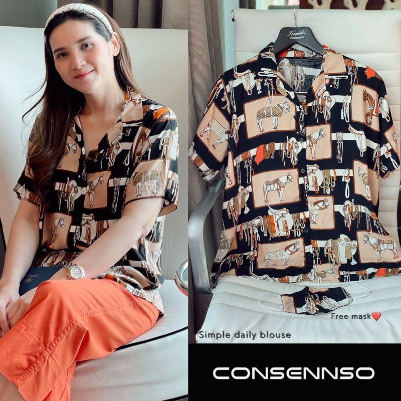 Consennso printed daily blouse