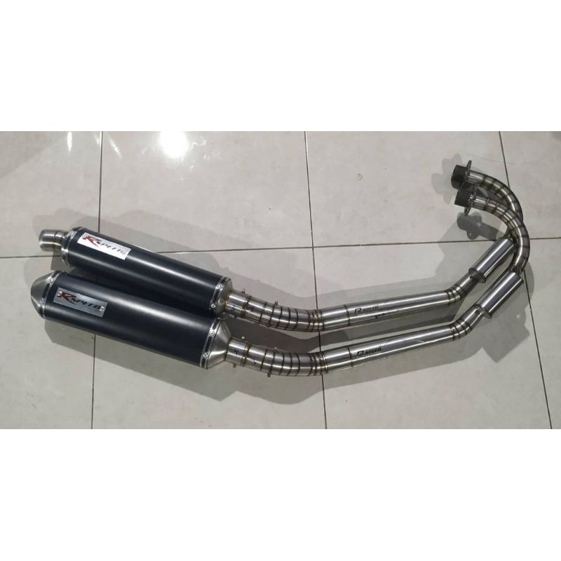 Knalpot original Rspeed black series kapsul dan bulat boom